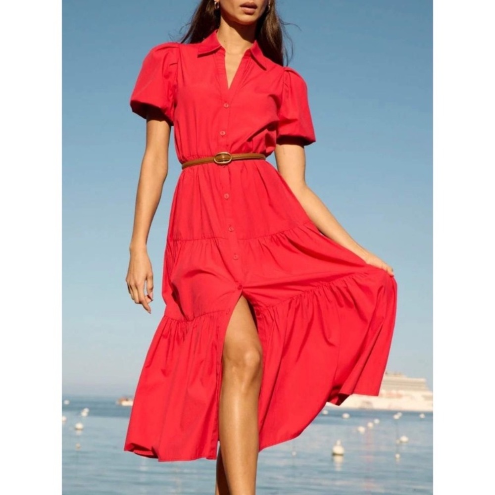 BROCHU WALKER THE HAVANA SHIRT MIDI DRESS - Picture 2 of 14